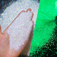 10 กรัม/ถุงเล็บเรืองแสง Glitter เลื่อมเรืองแสงใน Dark Chrome Pigment Dust สำหรับ UV เจลแต่งเล็บ Fluorescent Flakes Nail Art Powder-UHG MALL