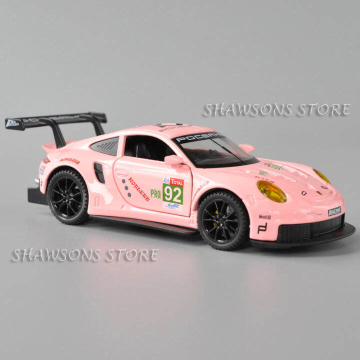 132 Scale Porsche 911 RSR DieCast Model Pull Back Toy Car With Sound