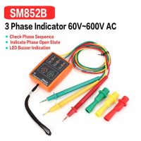 Sm852b เครื่องทดสอบ3การหมุนเฟสเครื่องตรวจจับตัวบ่งชี้ตามระยะดิจิตอลเครื่องวัดลำดับเฟสกริ่ง Led 60vxefxbdx9e600v Ac