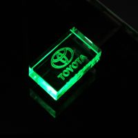 New Crystal USB Flash Drive with Car Logo TOYOTA Pendrive 4GB 8GB 16GB 32GB 64GB USB Stick 2.0 Flash Drive Pen Drive