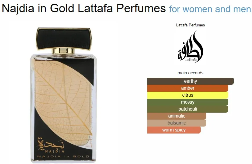 Lattafa Najdia Gold Perfume for Men and Women 100ml