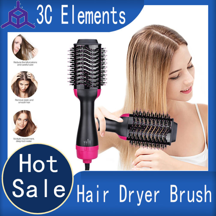 Local Supplier Warranty】Hair Dryer Brush Professional Hair Styling Tool  1000W 2 In 1 Hair Straightener Curler Comb Electric Blow Dryer With Comb  Hair Brush Roller Styler | Lazada
