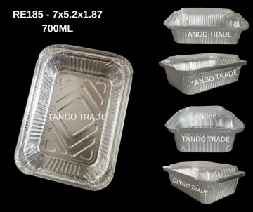 20pcs Disposable Aluminum Foil Baking Pans, 7.2''x 5.2'' X 1.9