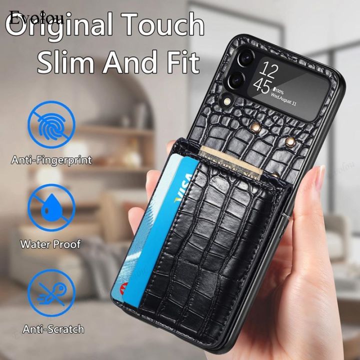 luxury-crocodile-pattern-leather-phone-case-for-samsung-z-flip-4-5g-anti-theft-wallet-card-slot-stand-holder-cover-for-sm-f721b