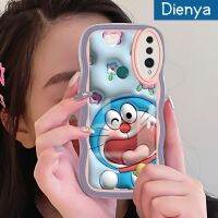 เคส Dienya สำหรับ Huawei Y9ชั้นหนึ่งเคส2019ลายการ์ตูนดอกไม้3D เคสมือถือกันกระแทกแบบใสนิ่มลายคลื่นโดเรมอนเคสป้องกันซิลิกาเจล