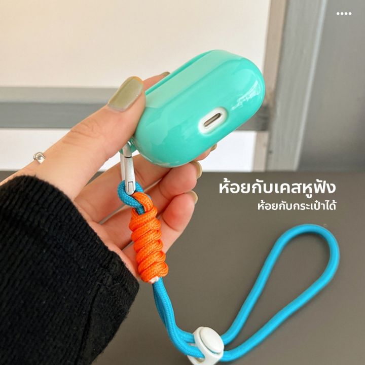 สายห้อยมือถือ-สไตล์เชือกถักแบบสายสั้น-คล้องแขนได้-ห้อยเคสหูฟัง-สามารถปรับสายได้