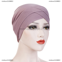 mishun318862 ฝาครอบเต็มด้านในฮิญาบหมวกมุสลิมยืดผ้าพันคอหมวกอิสลาม underscarf Bonnet