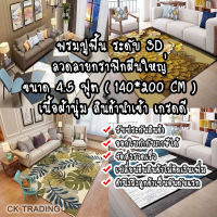 พรมปูพื้น ?‍? 3D ลวดลายกราฟิกผืนใหญ่ ขนาด 4.5 ฟุต ( 140*200 CM ) สินค้านำเข้า เกรดดี