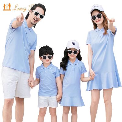 【CC】 Matching Clothing Mother Daughter Dresses Men Boy Father Son T-Shirts Short Pants