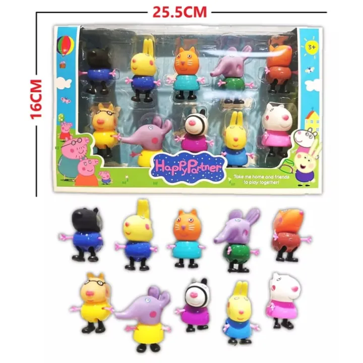 10 Pcs Peppa Pig Friends Toys 10 Characters in 1 Pack | Lazada PH