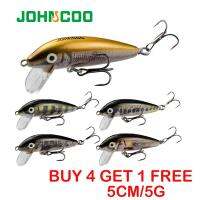 JOHNCOO 5cm 5g Sinking Minnow Wobblers เหยื่อตกปลาปลาเทราท์ล่อและเหยื่อ Hard Jerkbait สำหรับ Perch Fishing Tackle-Cailine