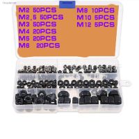 ∏ 100-230pcs DIN985 Nylon Lock Nut 304 Stainless Steel black blue zinc M2 M2.5 M3 M4 M5 M6 Hex Self locking Nut Assortment Kit