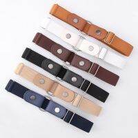 mengmaomao Buckle-free Elastic Invisible for Jeans Buckle Belts Men Stretch Cintos Hassle