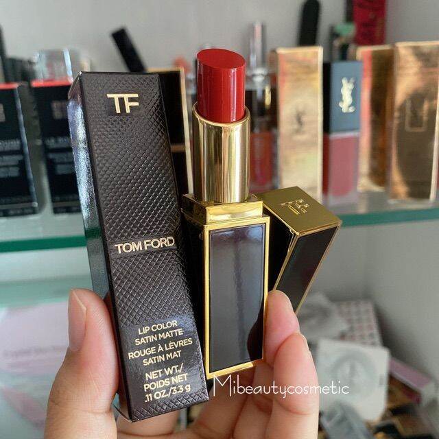 Son Tom Ford Satin Matte - 24 & 27, chất son satin matte lên môi mỏng, nhẹ,  chuẩn màu và giữ màu môi suốt nhiều giờ đồng hồ 