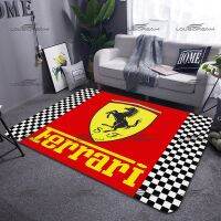 F-Ferrari Lambor พรมแฟชั่นตกแต่งบ้าน,แผ่นปูพื้นห้องนอนปรับแต่งประตูเบาะพรมห้องนั่งเล่นได้