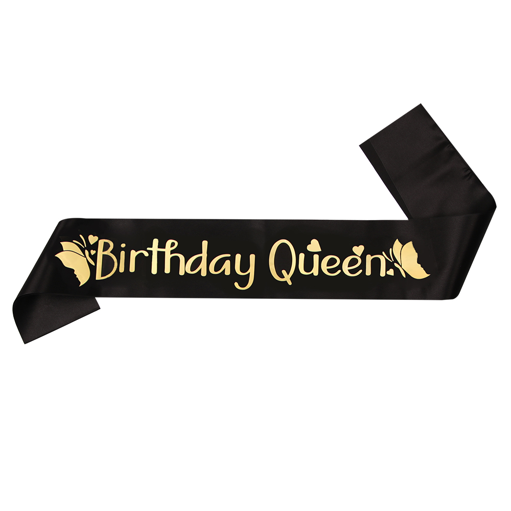 Gifts Happy Birthday Birthday Queen Satin Sash Shoulder Girdle Ribbons 