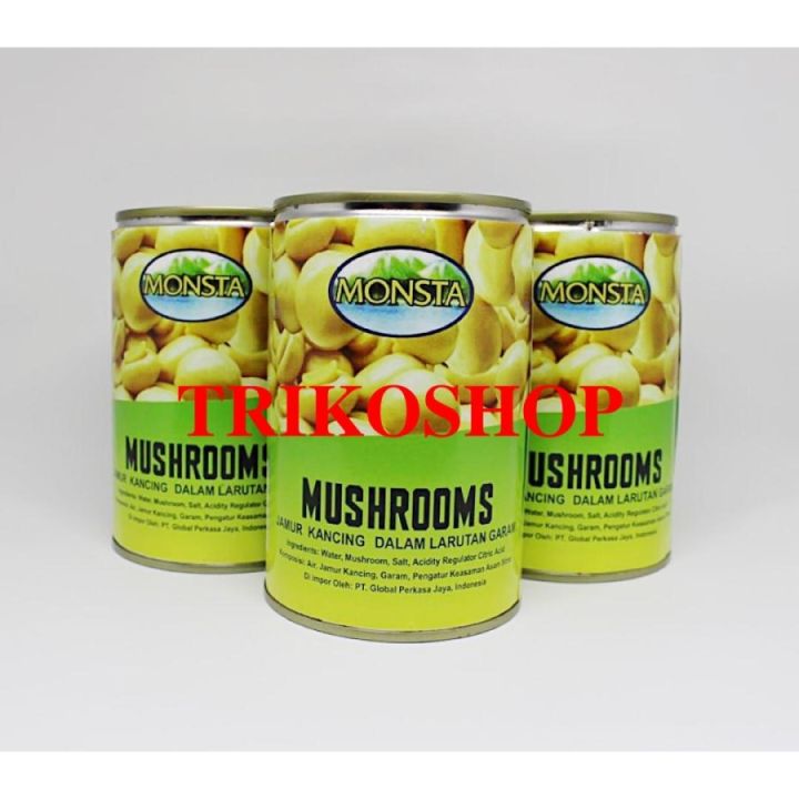 Monsta Mushroom Jamur Kancing Kaleng 425gr Lazada Indonesia