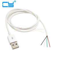 USB 2.0 A Type Male to 4 Wires Open Cable for DIY OEM White amp; Black Color 80cm