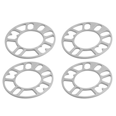 4Pcs Aluminum Wheel Spacers Shims Plate Auto Wheel Spacers Stud for 4X100 4X114.3 5X100 5X108 5X114.3 5X120