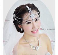 Silver Plated Crystal Indian Hair Accessories Head Jewelry Rhinestone Forehead Head Pieces Wedding Tiaras Bridal Hair Chain