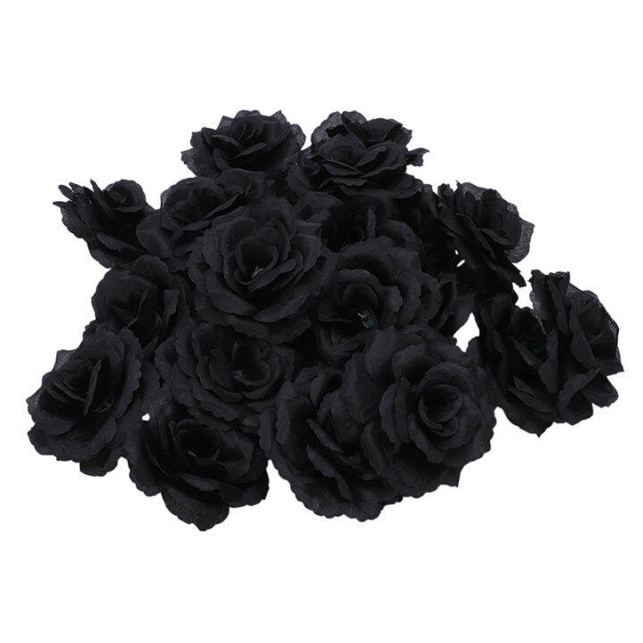 20-pcs-black-rose-artificial-silk-flower-party-wedding-house-office-garden-decor-diy