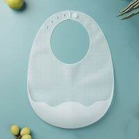 【CC】 Baby Ultra-thin Silicone Bibs Kids Toddler Adjustable Bib Storage Feeding