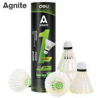 Deli Angenate F2201แบดมินตันหัวลูกบอลโฟมขนห่านมีความเสถียรและทนทานสำหรับการแข่งขันในร่มและกลางแจ้ง6bikez4