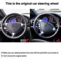 Hand Sewing Car Steering Wheel Cover Wrap For Porsche 2010 2009 2008 2007 2006 Funda Volante id on the Steering wheel