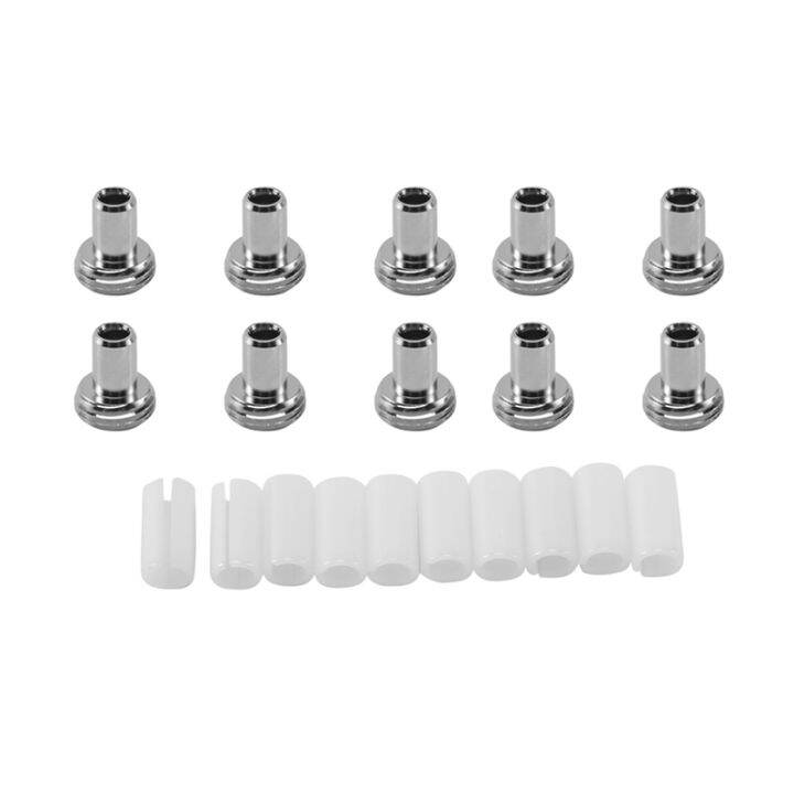 10pcs-ceramic-tube-sleeves-and-10pcs-metal-head-connector-adapters-for-fiber-optic-visual-fault-locator