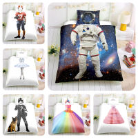 3D Print Astronaut Duvet Cover For Boys Princess Dress Comforter Bedding Sets King Pink Girls Bedding Set