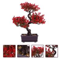 Bonsai Artificial Tree Fakepotteddecor Faux Simulation Mini Pot Flower Green Desktop Indoorgreenery Fruit Japanese Decorative Pipe Fittings Accessorie