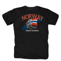 Norway Norwegen เสื้อยืดคอกลมพิมพ์ลายแฟชั่นสำหรับผู้ชาย,เสื้อยืดคอกลมคุณภาพสูง100% เสื้อยืดคอกลมสำหรับฤดูร้อน