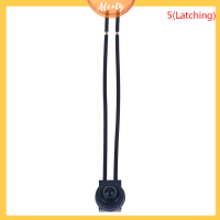 Aleaty? ปุ่มกดเปิด-ปิดกันน้ำ220V พร้อมสายตะกั่ว4 "สีดำ