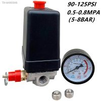 ✣✸ 1/4 BSP 4 Port 12 Bar Single-phase Air Compressor Pressure 0-175 PSI Switch Control Valve Safety Valve Pressure Gauge