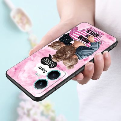 Mobile For vivo Y22 Y22S 4G Case Soft silicon Cover black tpu case Cat Tiger