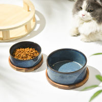 Cat Ceramic Bowl Kiln Transmutation Food Water Feeders Small Medium Dogs Double Drinking Eating Feeding Supplies