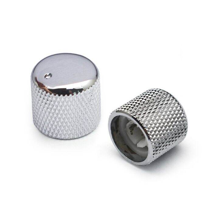 10pcs-metal-knurled-barrel-dome-volume-tone-control-knobs-for-electric-bass-guitar-pot-knobs-chrome