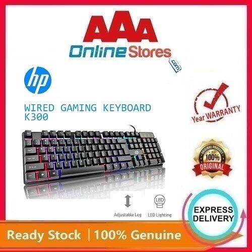 [Ready Stock] HP K300 Keyboard LED Light Backlit Wired USB Gaming