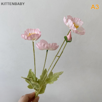 KITTENBABY ดอกไม้ปลอมทำจากผ้าไหมงาดำดอกไม้ปลอมสำหรับงานแต่งงานในบ้านร้านเสริมสวยงานปาร์ตี้ของตกแต่งหรูหรา