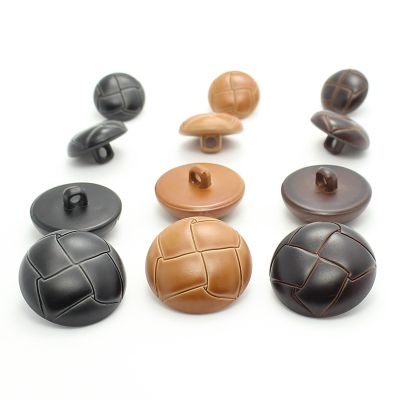 100 pcs/lot sewing accessories Classic imitation leather plastic buttons football shape buttons Retro haute couture coat buttons
