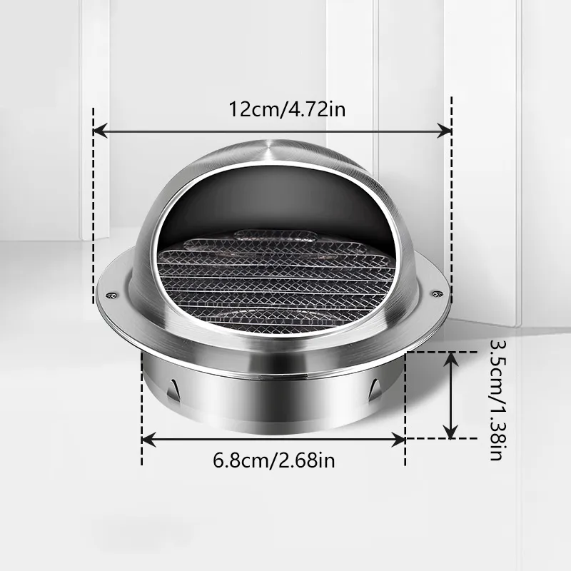 Outdoor Stainless Steel Wall Ceiling Air Vent Ducting Ventilation Exhaust  Grille Cover Insect-Proof Bathroom Exhaust Fan Vent Exhaust Fans | Lazada