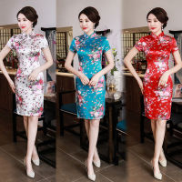 ผู้หญิง Retro Cheongsam ฤดูใบไม้ผลิฤดูร้อนแขนสั้นปรับปรุงชุด Cheongsam แบบดั้งเดิมสไตล์จีน Retro Cheongsam11