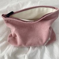 【CW】▤  Corduroy Cotton Makeup Hand Organizer Cases Fashion Clutch Purse