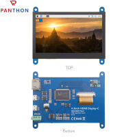 PANTHON 4.3นิ้วสำหรับจอแสดงผล HDMI ราสเบอร์รี่ Pi มีความละเอียดหน้าจอสัมผัส800*480รองรับ Windows10/8/7 5จุดรองรับการสัมผัสสำหรับ3B ราสเบอร์รี่ Pi +/4B การควบคุมแบบสัมผัสจุดเดียว USB การสัมผัส