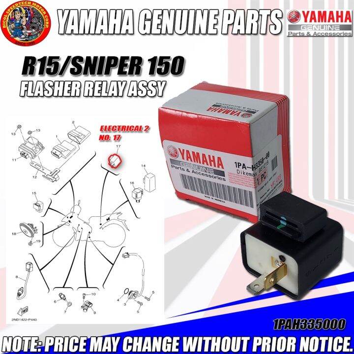 R15/SNIPER 150/YZFR15 FLASHER RELAY ASSY (YGP) (Genuine 1PAH335000
