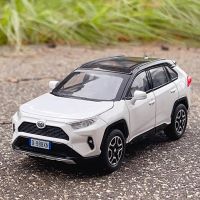 Toyotas-Diecast Metal SUV Alloy Car Model, Veículos De Brinquedo,Simulação, Som E Luz,К,Presente De Aniversário Infantil, RAV4, 1:32888