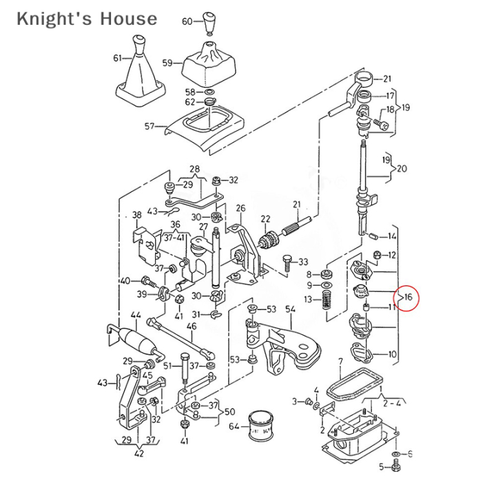 knights-house-15ชิ้น-เซ็ตสำหรับ-mk1กอล์ฟ17-mk2-1g-mk3-1h-rabbit-caribe-citi-golf-เกียร์ด้านหน้าเกียร์ธรรมดาชุดซ่อมคันเกียร์