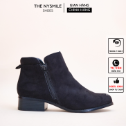 Giày BOOT 3p mũi tròn khóa keo - THENYSMILE - COZY