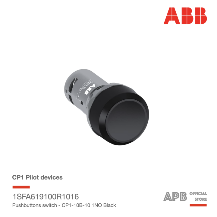 ABB CP110B10 สวิตช์ปุ่มกด 22mm, ABB Pushbuttons switch 22mm 1NO Black
