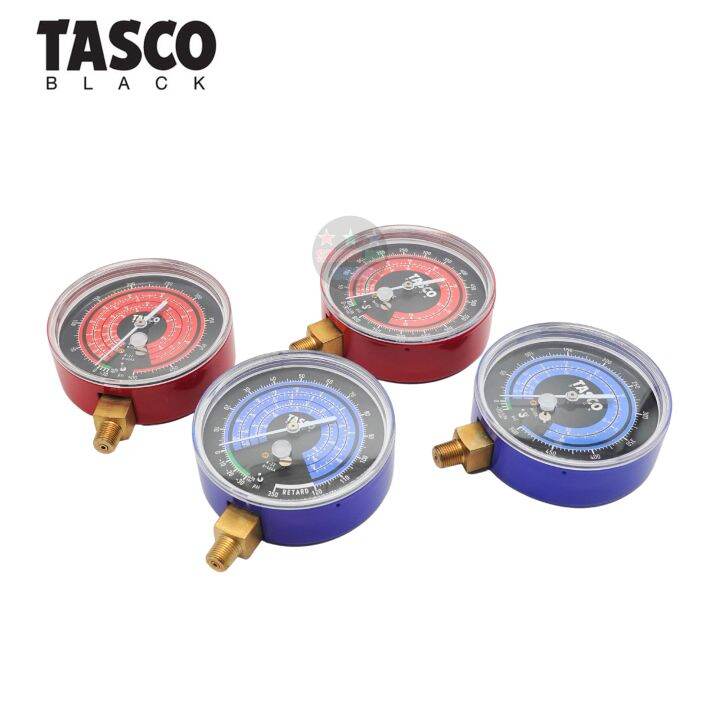 tasco-black-หัวเกจ์-วัดน้ำยาแอร์-tb14hn-tb14ln-tb12ln-tb12hn-ขนาด-80มิล-เกลียว-1-4-ใช้ได้ทุกน้ำยา-อะไหล่-วัดน้ำยา